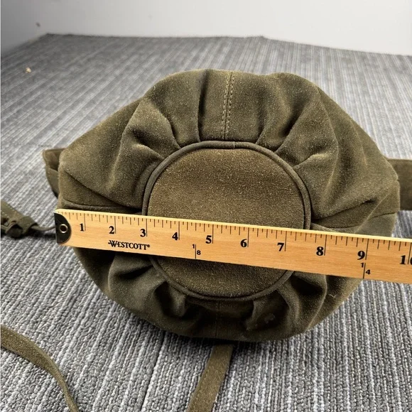 World Market Olive Leather/Suede Shoulder Bag - Picture 10 of 12